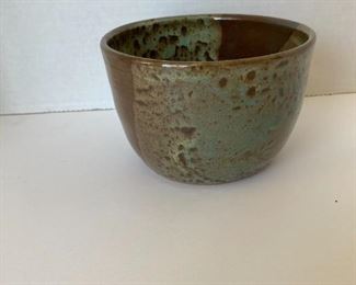 Signed pottery bowl by Karen 2003