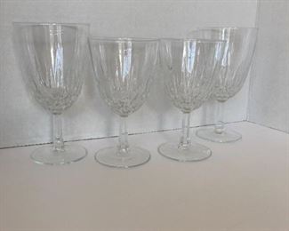 Crystal wine glasses. 4 small and 4 large