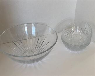 Crystal and glass bowls