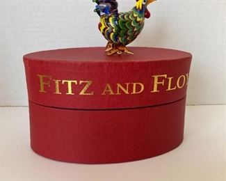 Fitz and Floyd glass rooster