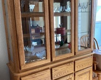 Solid wood China hutch