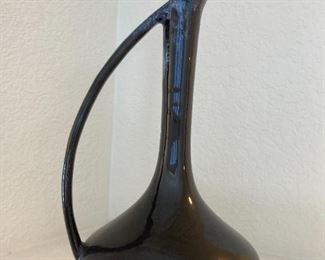 Van Briggle vase. Black, approx 12 " tall.