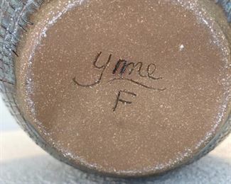 Signed pottery - YMC