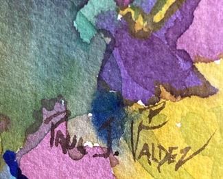 Origianl watercolor by Paul J Valdez