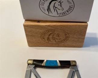 Silverhorse Stoneworks Turquoise Pocket knife