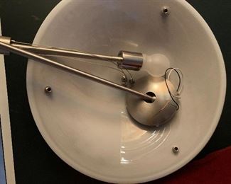 Hanging round glass Light fixture- complete