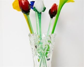 6 Royal Gallery Glass Flowers  