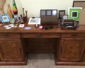 WOOD DESK AND OFFICE ITEMS
