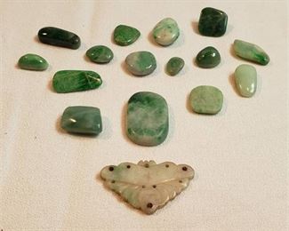 Polished Jade Stones for Jewelry Making
