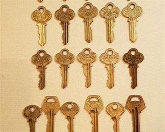 Vintage Brass Keys: 15 P & F Corbin Keys and other Corbin keys