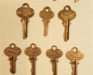 Vintage Brass Keys: 7 Russwin Keys and 7 Dexter Keys