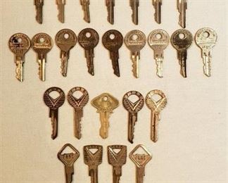 Vintage Brass Keys: GM, Ford, Briggs & Stratton, Suzuki and Snap~on