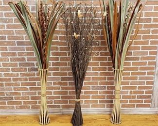 Faux Ornamental Grass ~ 5 ft. tall ~ 3 individual free standing - LOCAL PICKUP ONLY