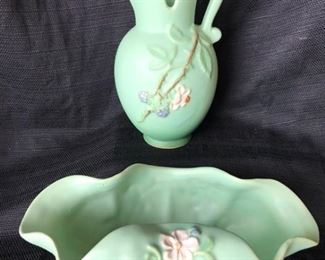 Weller Pottery Pitcher and Vase