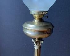 Antique Brass Candlestick Lamp