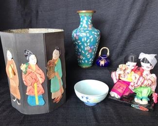 Enamel Vase/Arita Japan Porcelain/More