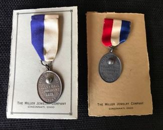 Antique Ohio State Championship Volleyball Sterling Medal & Other