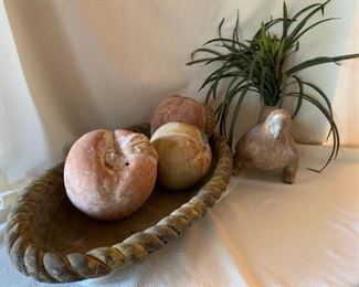 Ceramic Bird & Fruit