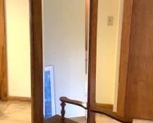 Vintage Mirrored Oak Hall Tree