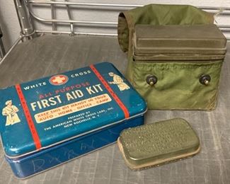 017k3 Vintage White Cross First Aid Kit Tin  Others
