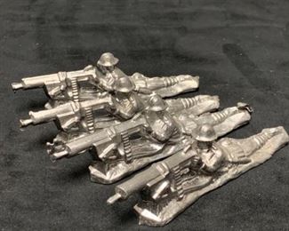 070r3a5 Silver Cast Metal Soldiers