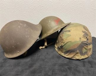 055 WWII British Helmet and Othera