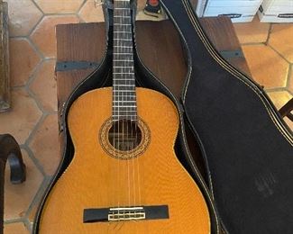 Takimine Nylon String Spanish Style guitar with  built in electronics  4B Model EC132S