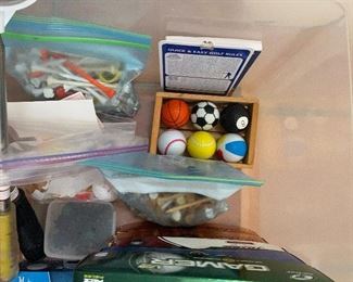 Hand Painted golf balls, golf ball new in box assorted golfing supplies