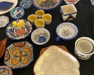 Hand Painted pottery, earthenware and dishes