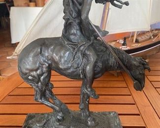 Bronze Statue "End Of The Trail" 16" Tall 