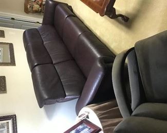 Designer reclining leather sofa 