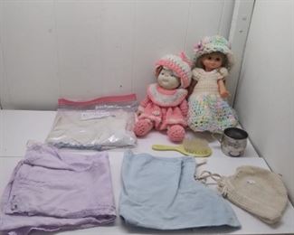 doll and baby clothes lot 