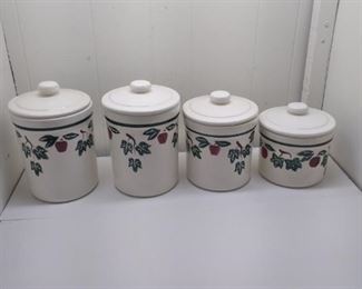Canister set with apples 