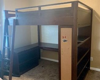 POTTERY BARN Bunk Bed with ladder, desk and shelving!