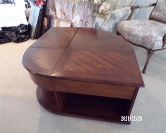 coffee table, 2 sections rise