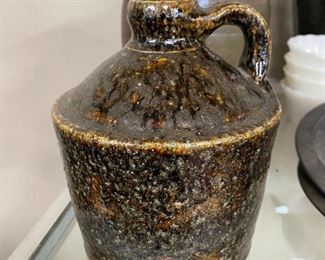 Small Old Alkaline Glaze Pottery Jug