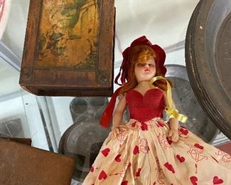 Old Valentine Doll with Card