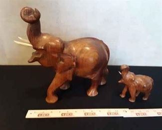 wood elephants