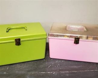 2 Vintage Sewing Boxes w/ Contents