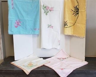 5 Embroidered Square Table Clothes ~ Various Sizes