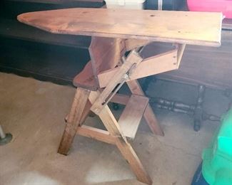 Vintage wood folding ironing board/step stool