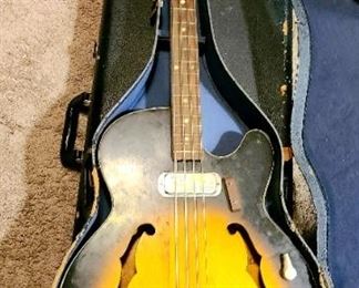 1 of 3 Vintage Harmony H22 electric bass guitar (1960s) -- this is not a reissue!