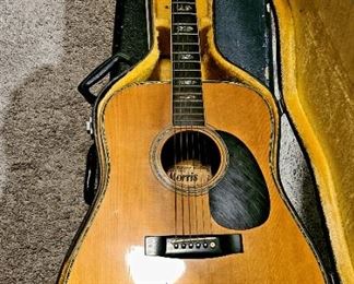 1 of 5 Vintage 1974 Morris Acoustic guitar model W-40!