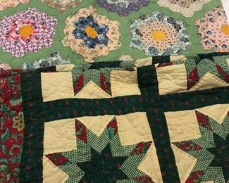 Several great antique handmade quilts 
