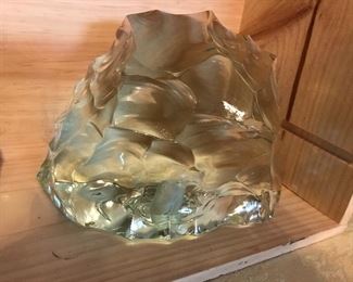 Lovely Kosta Crystal iceberg sculpture with Seal in it 