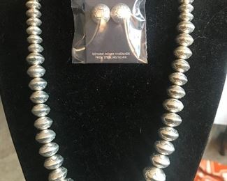 Southwestern Navajo graduated sterling beads 