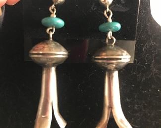 Great sterling 1942 dimes Navajo sterling earrings 