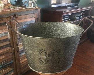 Large galvanized bucket