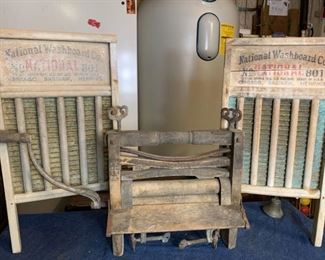 Antique Washboards and Wringer