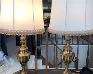 Pair of High End Vintage Brass Lamps